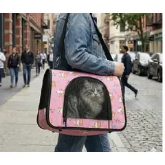 GENERICO - Mochila Transportadora Para Perros Gatos Mascotas Rosado