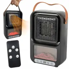 GENERICO - Calefactor Pequeño Para Uso En Interiores Chimenea Eléctrica Portátil