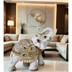 CONCEPT - Adorno Elefante Blanco Decor II 24.8x10.5x23 cm