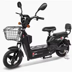 OEM - Bicimoto Eléctrica para Adultos 48V 20Ah 350W Estilo Urbano con Luces LED, Alarma Inteligente Negro
