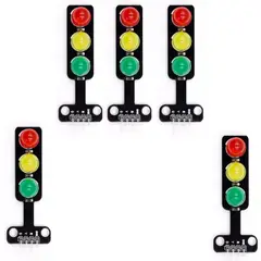 GENERICO - Pack X5 Modulo Semaforo LED 3 Colores Compatible Arduino