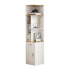 DIBA MUEBLES - Estante Librero Esquinero Blanco Gema