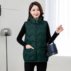 GENERICO - Chaleco Acolchado para Mujer Sin Mangas Casaca Térmica Ligera para Invierno