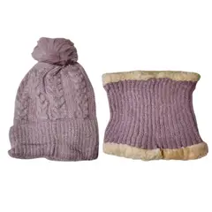 GENERICO - Gorro Chullo con Bufanda de lana y felpa para Invierno
