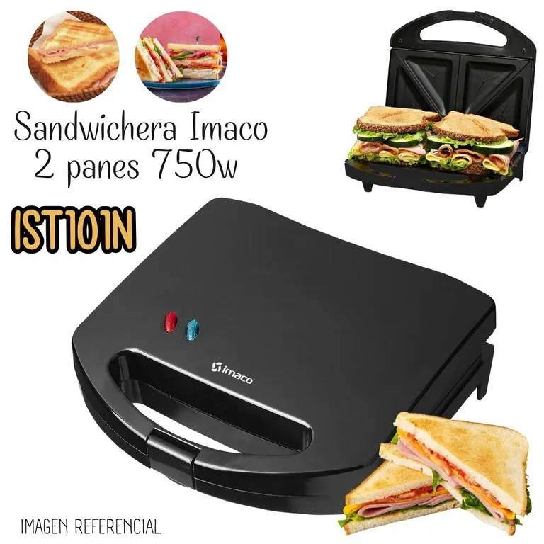Sandwichera Maker Antiadherente 2 panes - IST101N