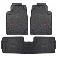 JET - Protector De Piso Universal Logo Renault Negro 3Pcs