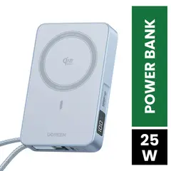 UGREEN - Cargador Portátil Magnético Qi2 25W 10000mAh Con Cable USB-C