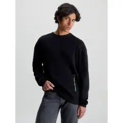CALVIN KLEIN - VERTICAL INSTITUTIONAL SWEATER CK