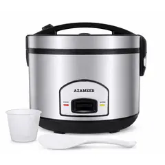 GENERICO - Olla Arrocera Eléctrica Azameer 2.2L 900W Acero Inoxidable