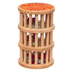 B TOYS - Cilindro sonajero de madera efecto lluvia