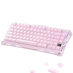 GRAVASTAR - TECLADO MERCURY K1 INGLES RGB INALAMBRICO SAKURA PINK EDICIÓN
