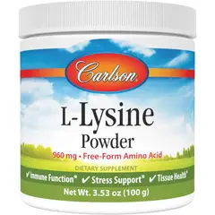 GENERICO - Carlson - L-lisina en polvo aminoácidos de forma libre 960 mg