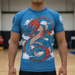 GENERICO - Rashguard de Compresión Ryuu Jin - Dios Dragón Japonés - Manga Corta