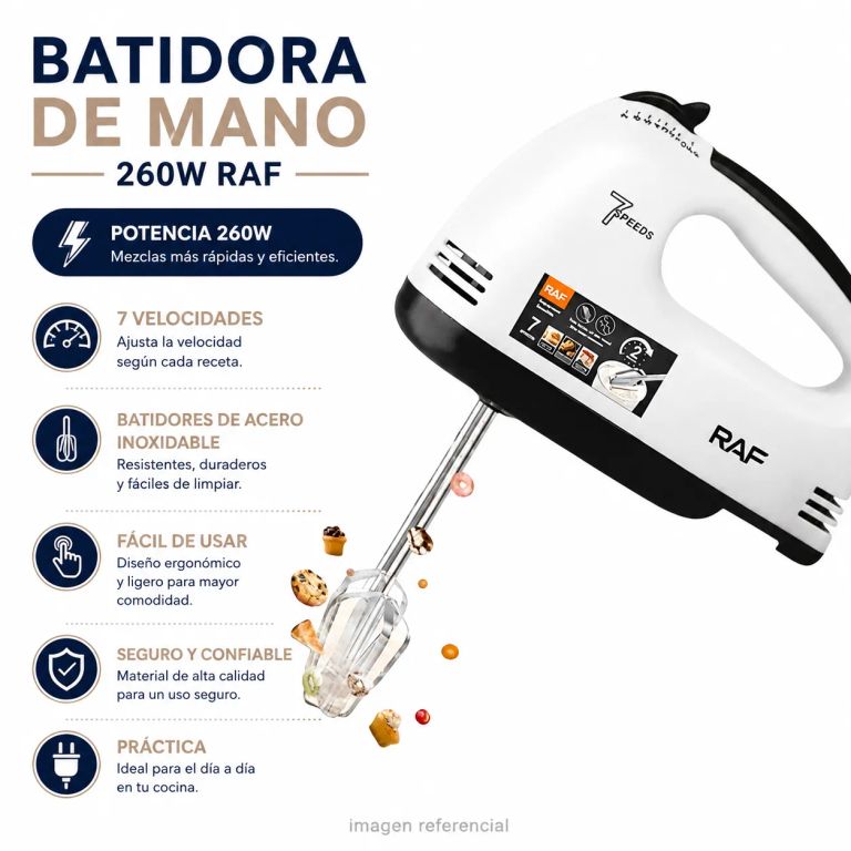 BATIDORA DE MANO 260W RAF