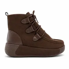 BASHIRA - Botines Alma Marrón sueder