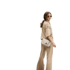 PERMUTA - SET BUZO COZ MUJER CAMEL