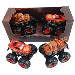 GENERICO - Set X 2 Carros Monster Truck Cars Rayo Mcqueen Y Mate De Metal