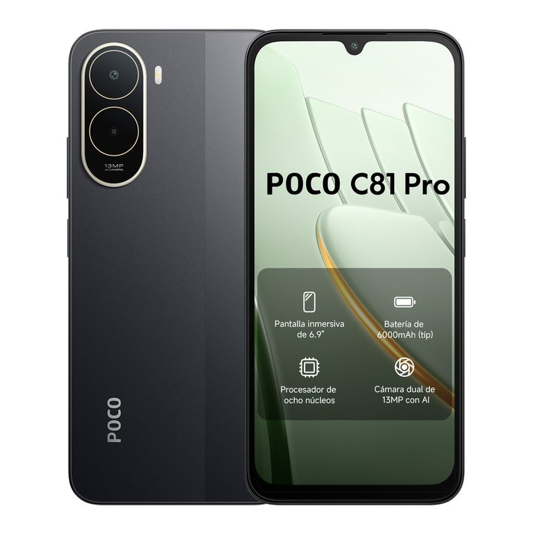 POCO C81 Pro Negro 4GB + 128GB