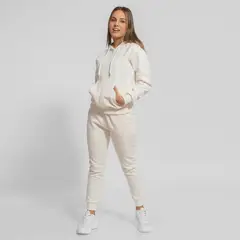 ONHUL - Conjunto buzo polera y jogger crema para mujer