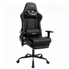 UNLIMITED - Silla Gamer Ergonómica Deep Negro Posapies 170° Base Metalica