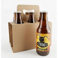 GENERICO - SIXPACK - CERVEZA ARTESANAL 7 VIDAS OXAPAMPA HONEY ALE BT 330ML