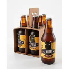 GENERICO - SIXPACK - CERVEZA ARTESANAL 7 VIDAS DOBLE IPA BT 330ML