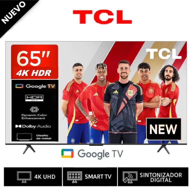 LED 65” UHD 4K Smart TV con Control de Voz Google TV 65V6C