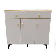 GENERICO - Mueble Organizador Multiusos Moderno con 3 Puertas y 2 Cajones