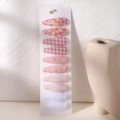 GENERICO - Set de Ganchos Pinzas para el Cabello de Algodón Estampado para Niñas