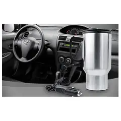 GENERICO - Taza Mug Eléctrica de Acero para Auto 12V - Plateado