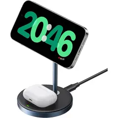 UGREEN - Cargador Inalámbrico 2 en 1 Magnético 15W para iPhone 17 AirPods 4