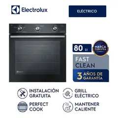 Electrolux - Horno Empotrable Eléctrico OE8EL 80L - Negro