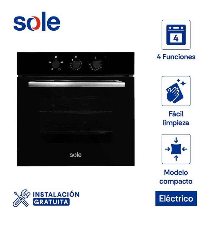 Horno Empotrable 57 Litros SOLHO013V3 – Negro