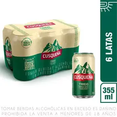 CUSQUEÑA - Cerveza Trigo 355ml Lata - SixPack