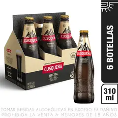 CUSQUEÑA - Cerveza Malta 310ml Botella - SixPack