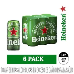 HEINEKEN - Cerveza 310ml Lata - SixPack