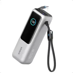 Anker - Power Bank A1695H41 25000mAh 165W Con Cable Retráctil Y Pantalla Inteligente