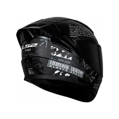 LS2 - CASCO INTEGRAL PARA MOTO FF810 HISTORY NEGROGRIS VISOR OSCURO