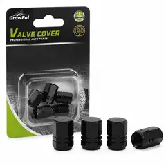 OEM - Tapas De Pitón Cilíndrico Hexagonal Negro 4Pcs