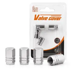 OEM - Tapas De Pitón Cilíndrico Hexagonal Silver 4Pcs