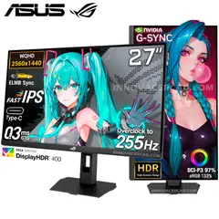 ASUS - Monitor ROG Strix XG27ACMES 27 Fast IPS QHD 255Hz OC 03ms G-Sync Pivot
