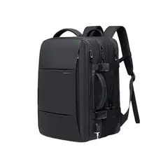 BANGE - Mochila Expandible Viajera Cabinera Compartimiento Laptop Negro