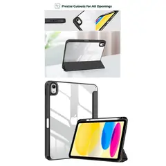 GENERICO - Case Funda desmontable Para Ipad 10ma Gen 10.9 (2022) / Ipad A16 (2025) negro