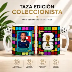 GENERICO - TAZA DE COLECCION COPA MUNDIAL DEL FUTBOL MBAPPE - EDICION LIMITADA