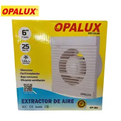 OPALUX - Extractor de Aire OP-B6 de 6 pulgadas 25 W