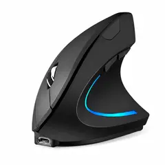 GENERICO - Mouse Recargable Inalambrico Ergonomico Vertical 2.4Ghz, USB 3.0