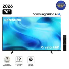 SAMSUNG - Televisor Smart TV 70" Crystal UHD 4K UN70U8000H - Nuevo 2026