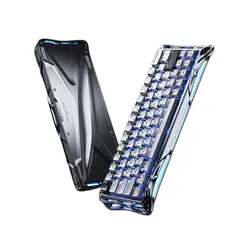 GRAVASTAR - Teclado MERCURY V60 PRO HE Cableado Inglés CHROME SILVER - HALL EFFECT SWITCH