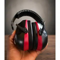 GENERICO - Orejeras Antiruido Canceladores de Ruido para niños y adultos - NEGRO con ROJO