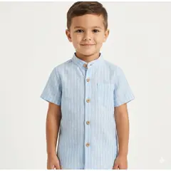 STILO VNICO - Juanito, camisa arrayas, stilo vnic@, Celeste y blanco, primera edicion, 200 unidades